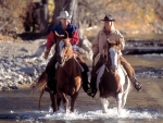 Horseback river crossing Photography by Kevin Syms Sun Valley, Idaho